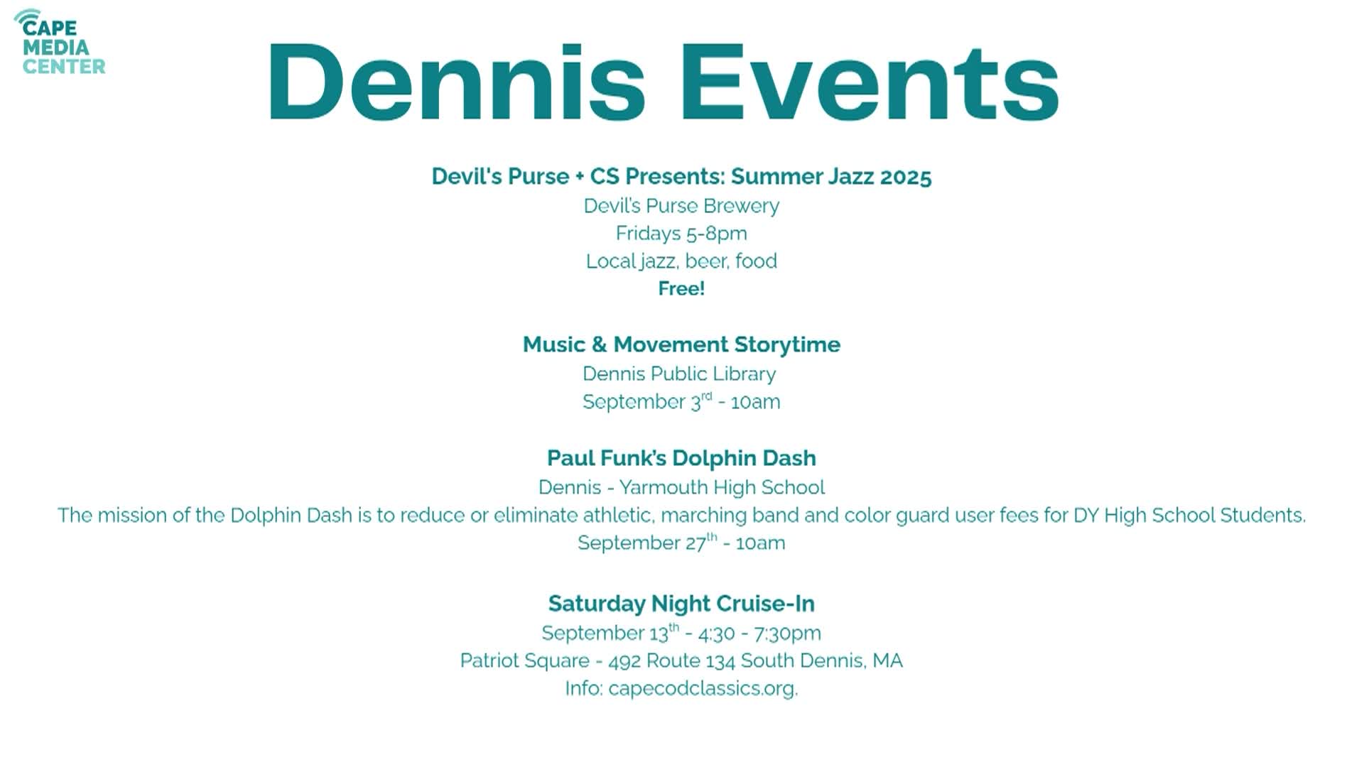 Dennis Events 8-29