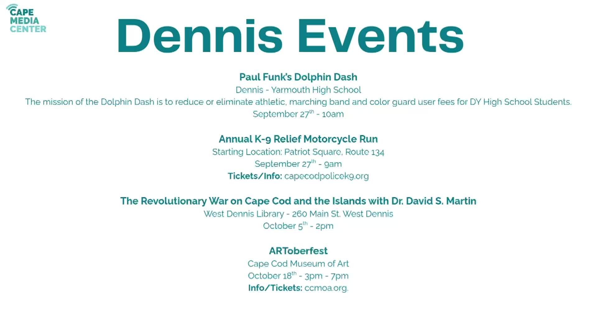 Dennis Events 9-26