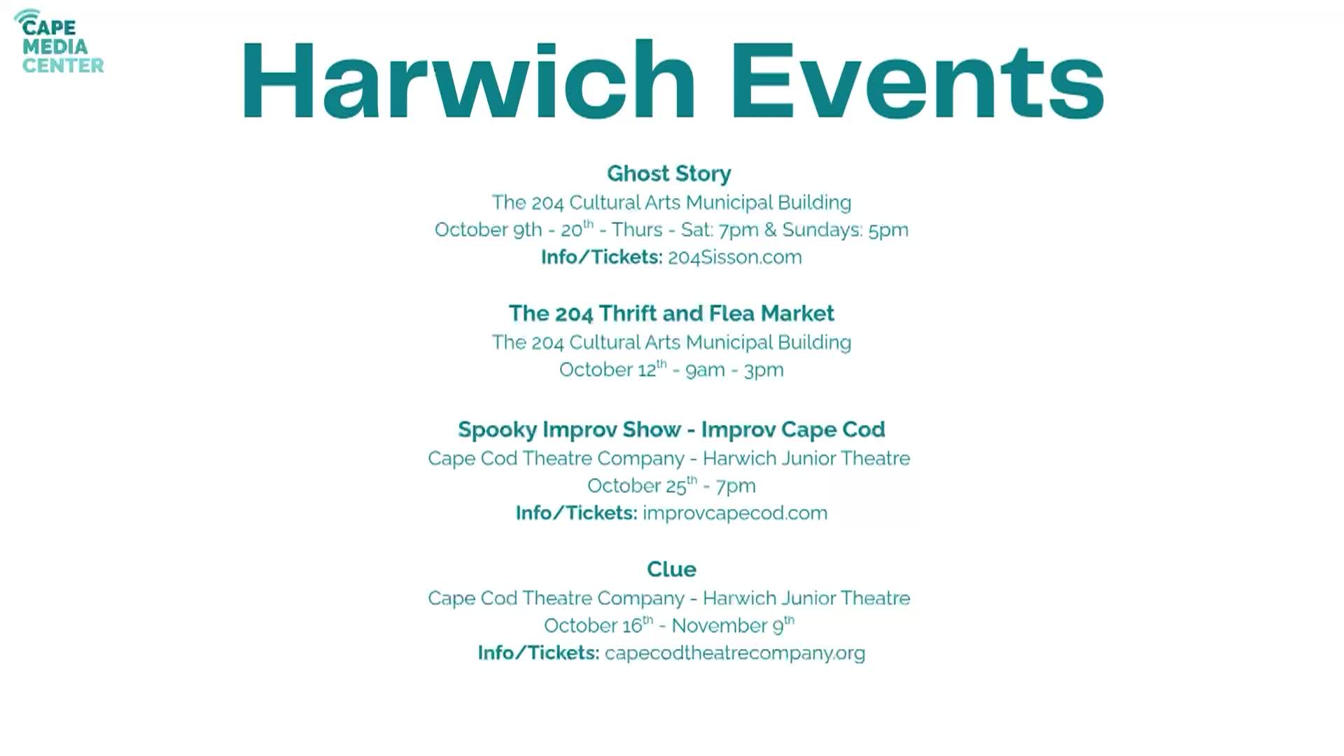 Harwich Events 9-26
