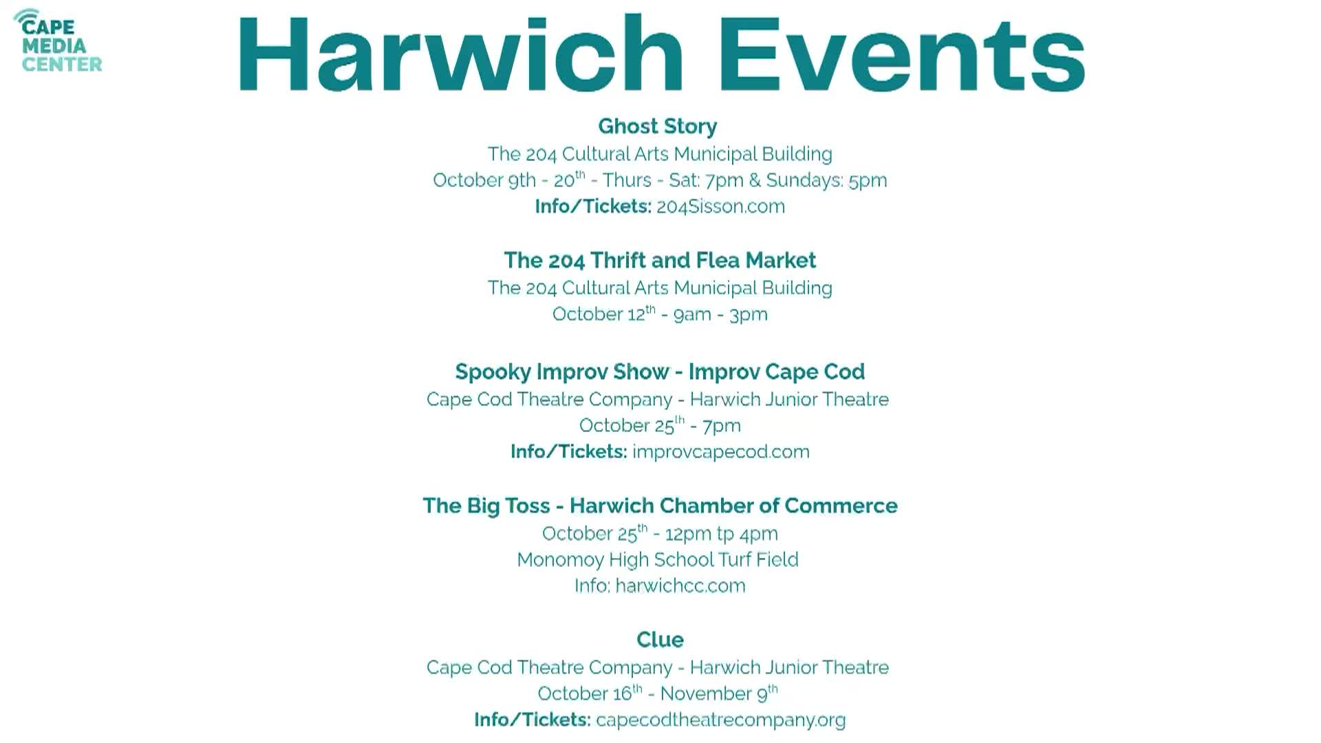 Harwich Events 10-3