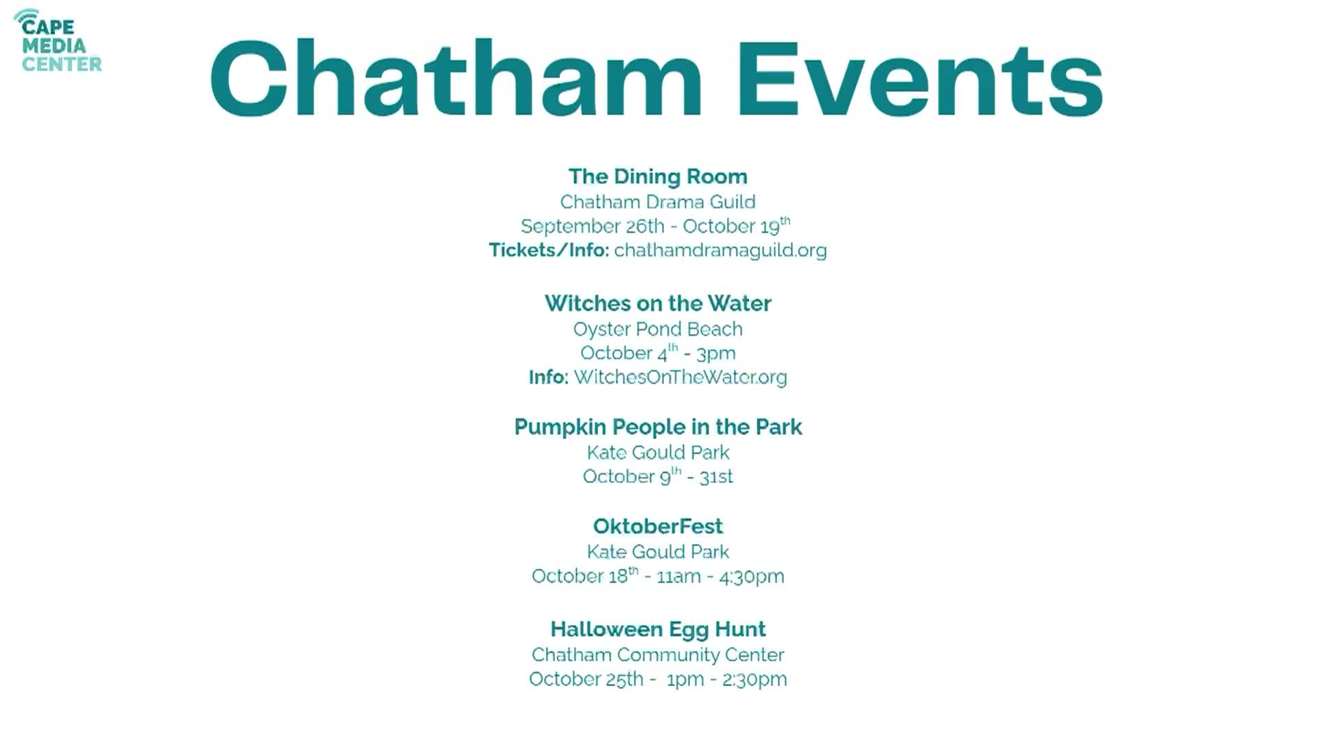 Chatham Events  10-3