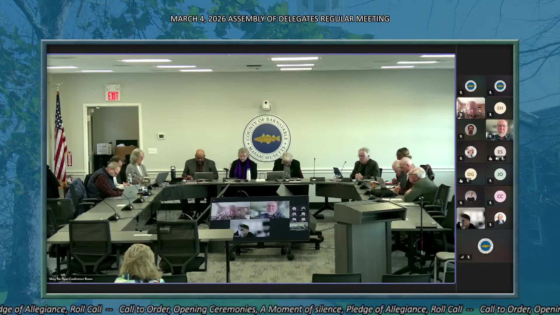 Thumbnail image for Barnstable County Assembly of Delegates Regular Meeting - March 4 2026