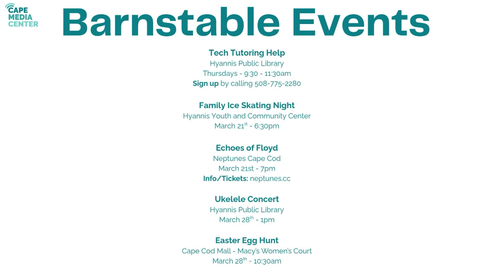 Thumbnail image for Barnstable Events 3-13