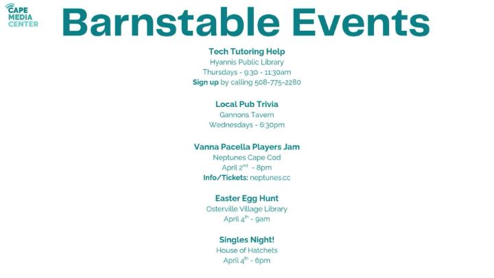 Thumbnail image for Barnstable events 3-27